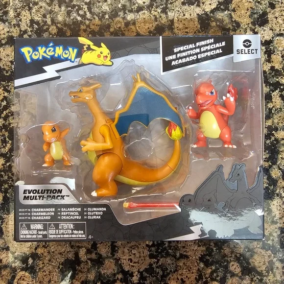 Pokémon Select Evolution Multi-Pack Charizard Charmander 3 Battle Action Figures - Picture 2 of 14